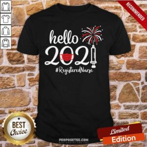 Premium Hello 2021 Registered Nurse Face Mask Christmas Shirt