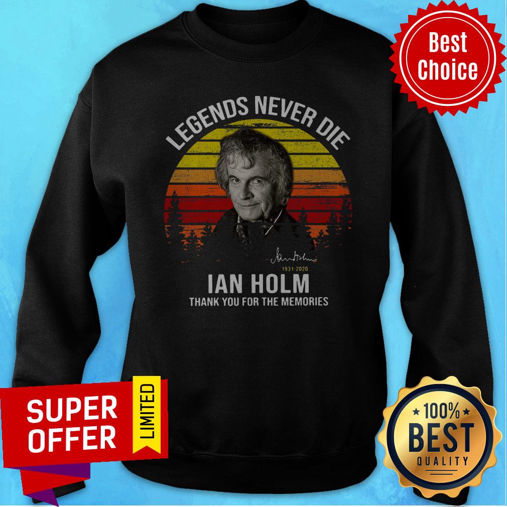 Premium Bilbo Baggins Legends Never Die Ian Holm Thank For The Memories Shirt