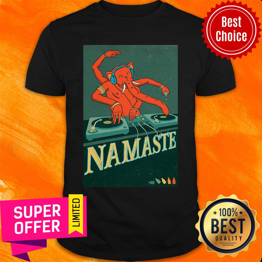Premium Elephant Music Ganesha Dj Namaste Shirt