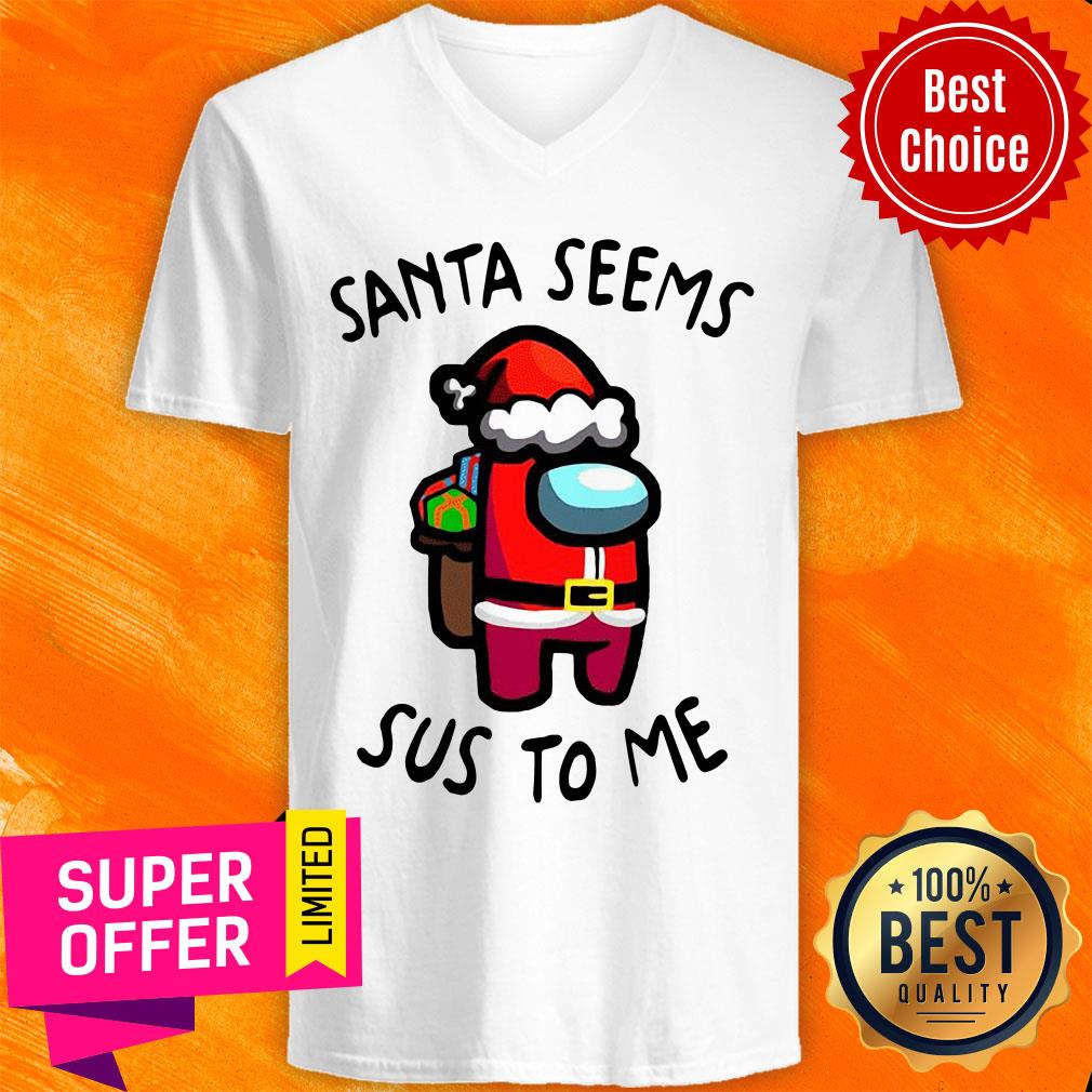 Premium Santa Seems Sus To Me Christmas Shirt