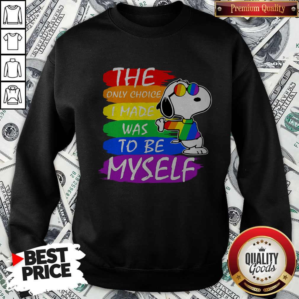 Pretty LGBT Snoopy The Only Choice I Made Was To Be Myself Shirt