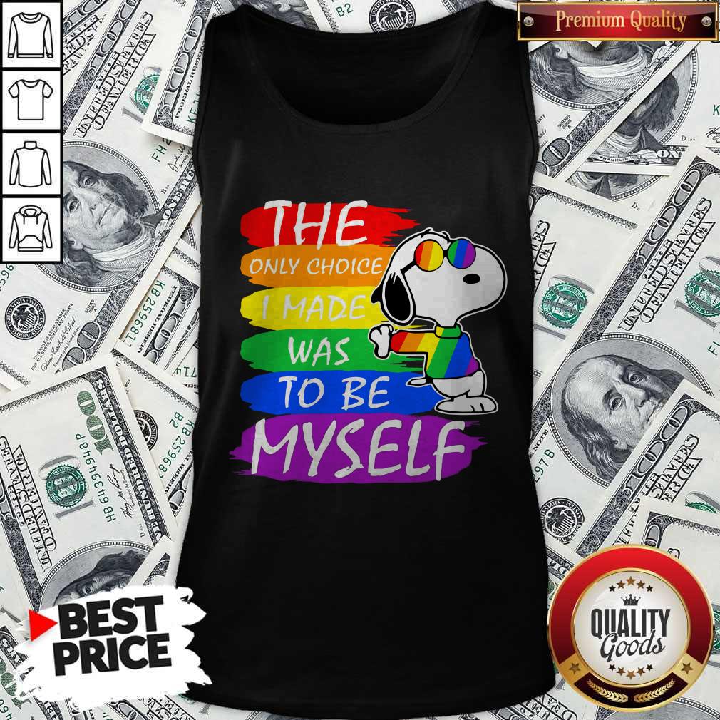 Pretty LGBT Snoopy The Only Choice I Made Was To Be Myself Shirt