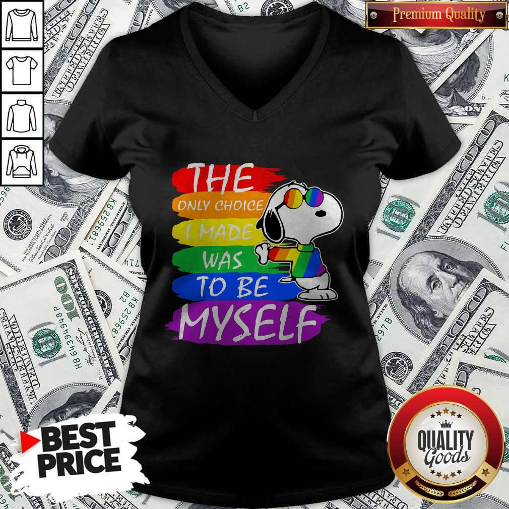 Pretty LGBT Snoopy The Only Choice I Made Was To Be Myself Shirt
