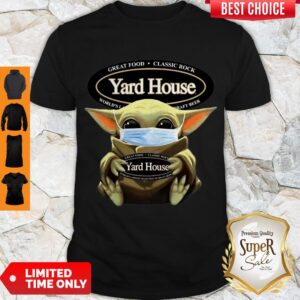Top Baby Yoda Face Mask Hug Yard House Shirt