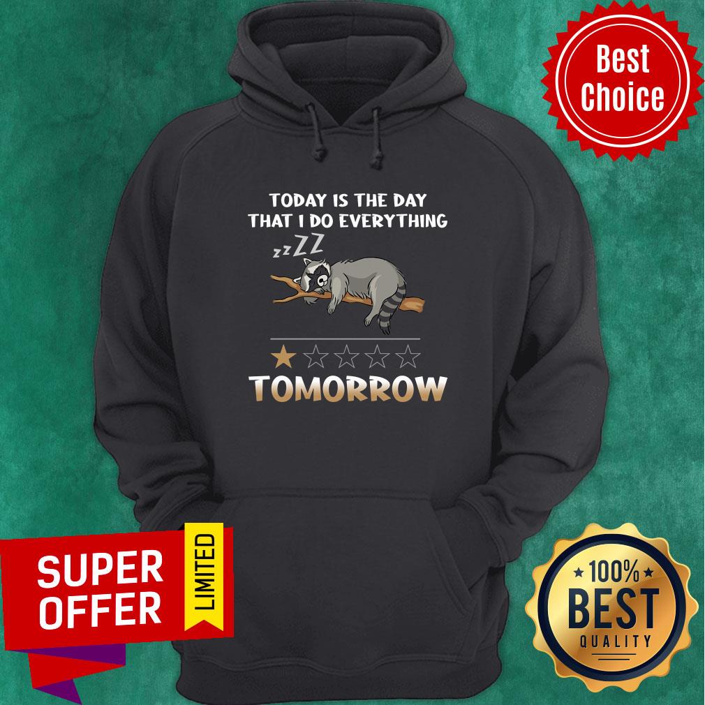 Raccoon Today Is The Day I'll Do Everything Tomorrow Shirt