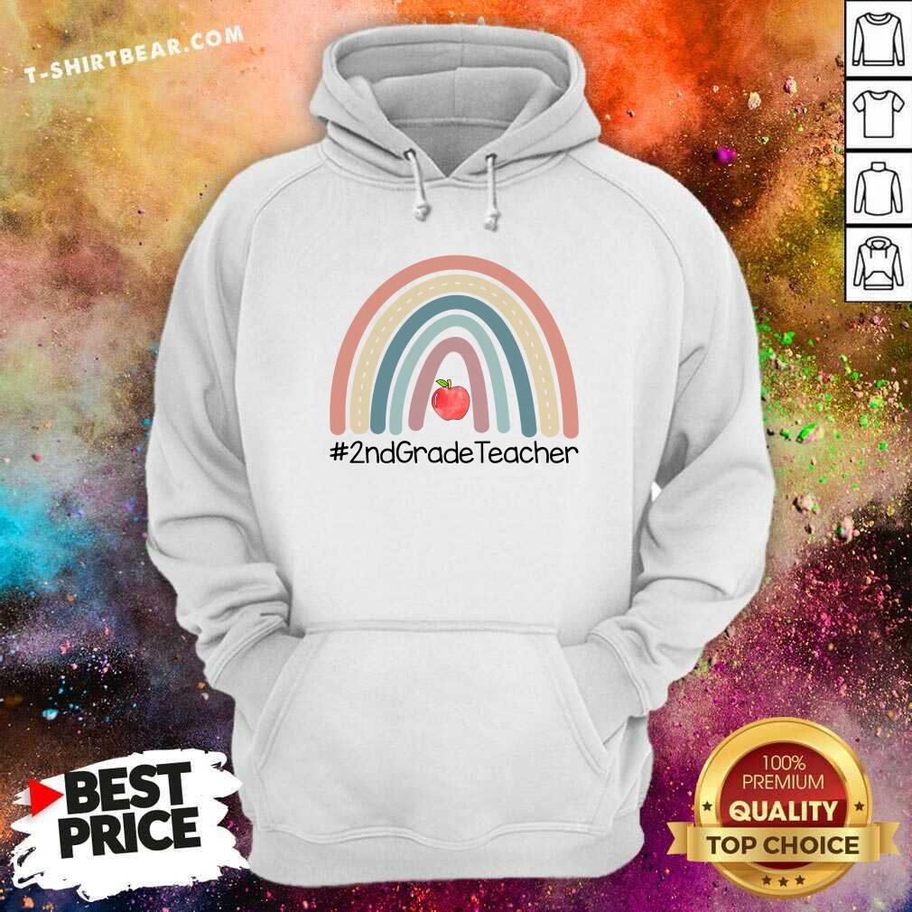 Rainbow Apple 2nd Grade Teacher Shirt