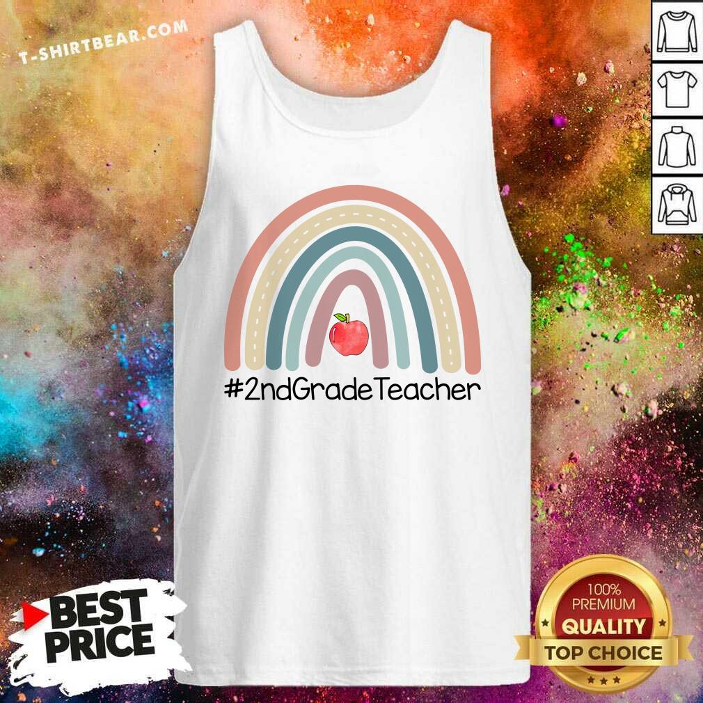 Rainbow Apple 2nd Grade Teacher Shirt