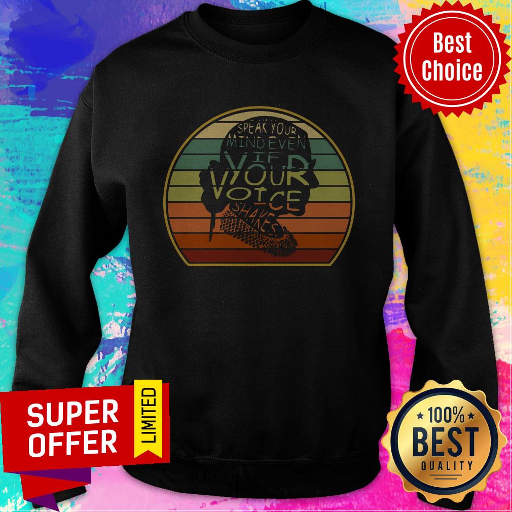 Ruth Bader Ginsburg Speak Your Mind Even If Your Voice Shakes Vintage Shirt