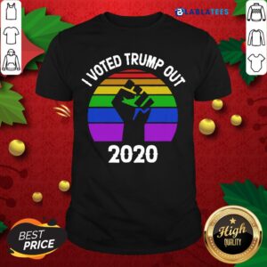 Pretty I Voted Trump Out 2020 98 Black Lives Matter Vintage Retro Shirt