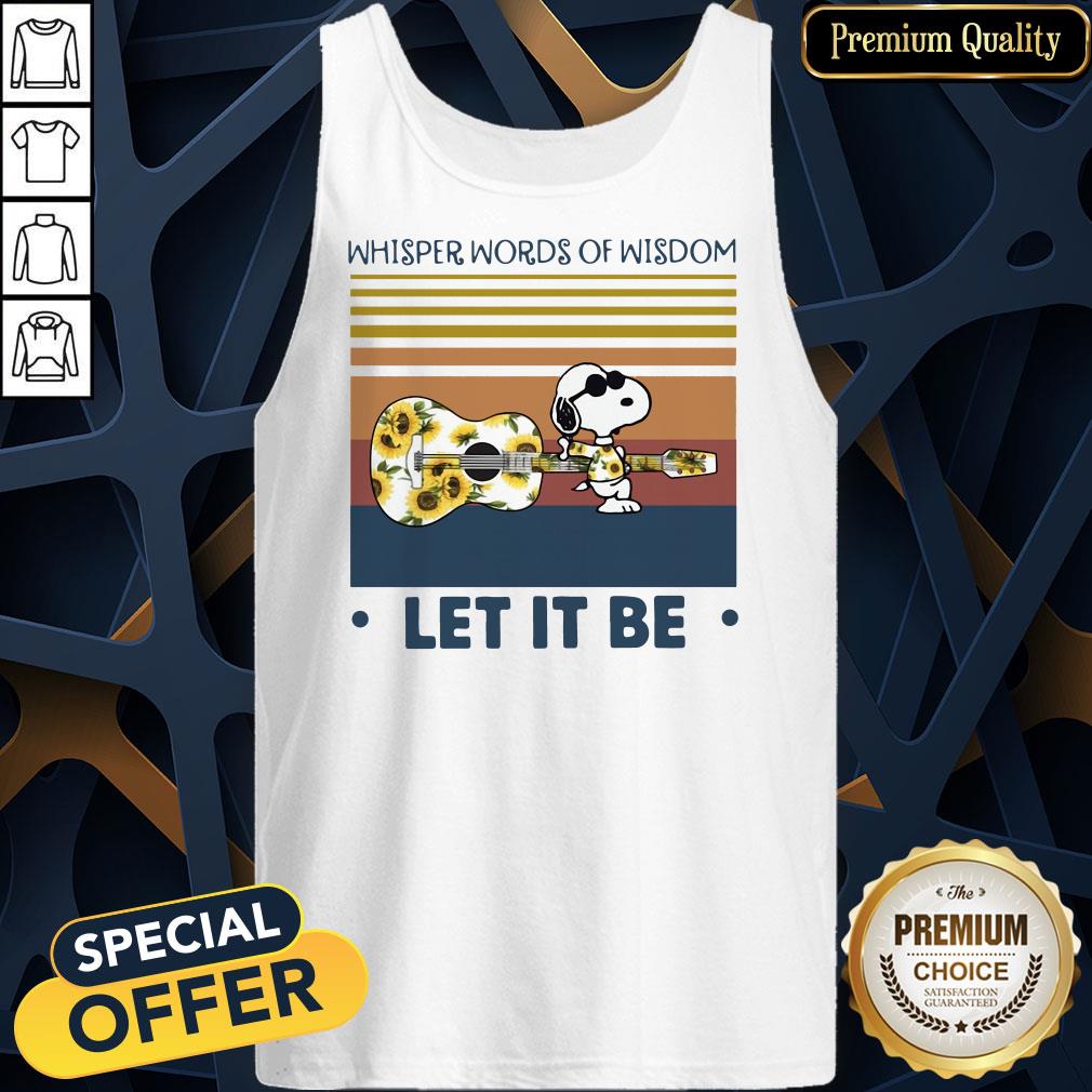 Snoopy Whisper Words Of Wisdom Let It Be Vintage Shirt