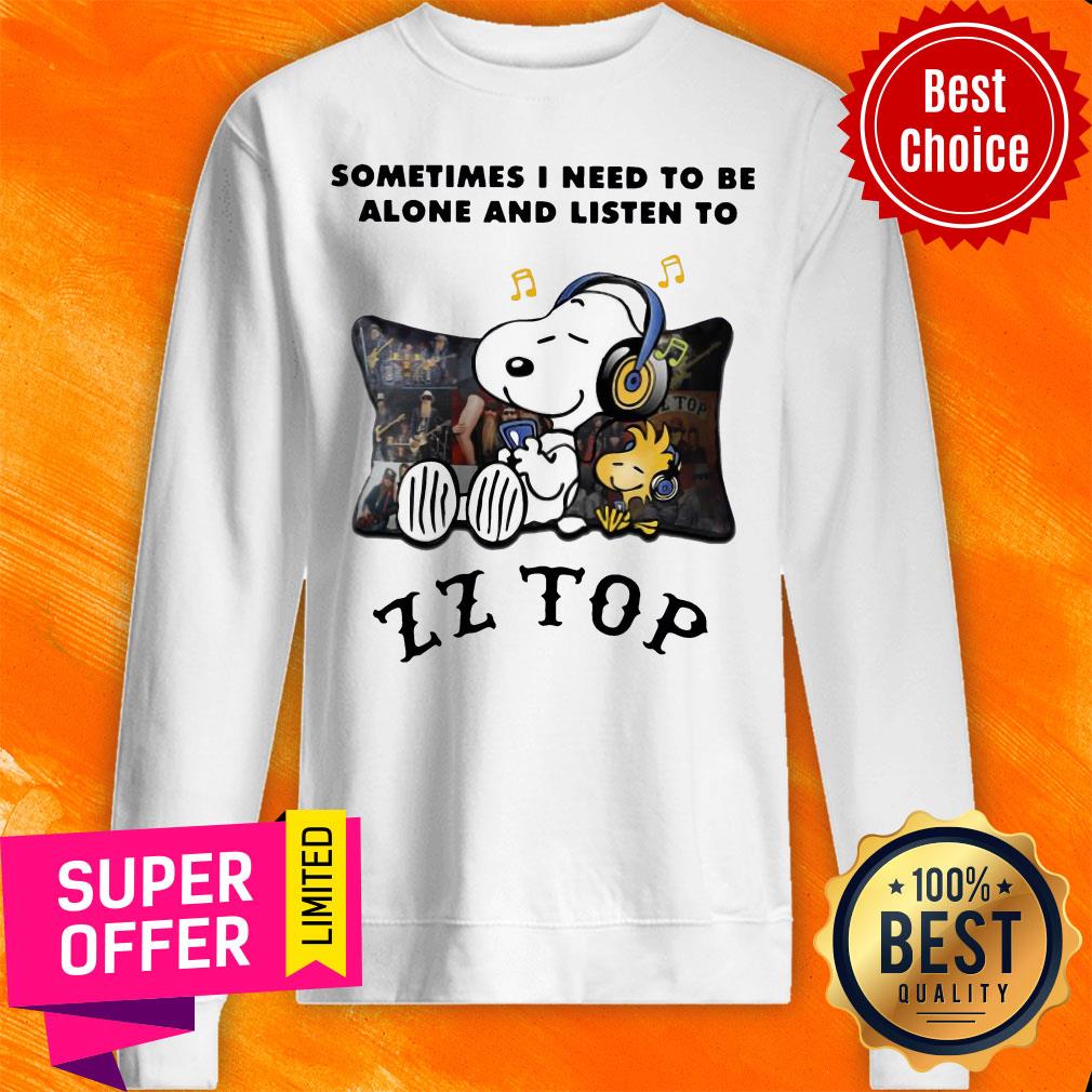 Sometimes I Need To Be Alone And Listen To Zz Top Snoopy Shirt