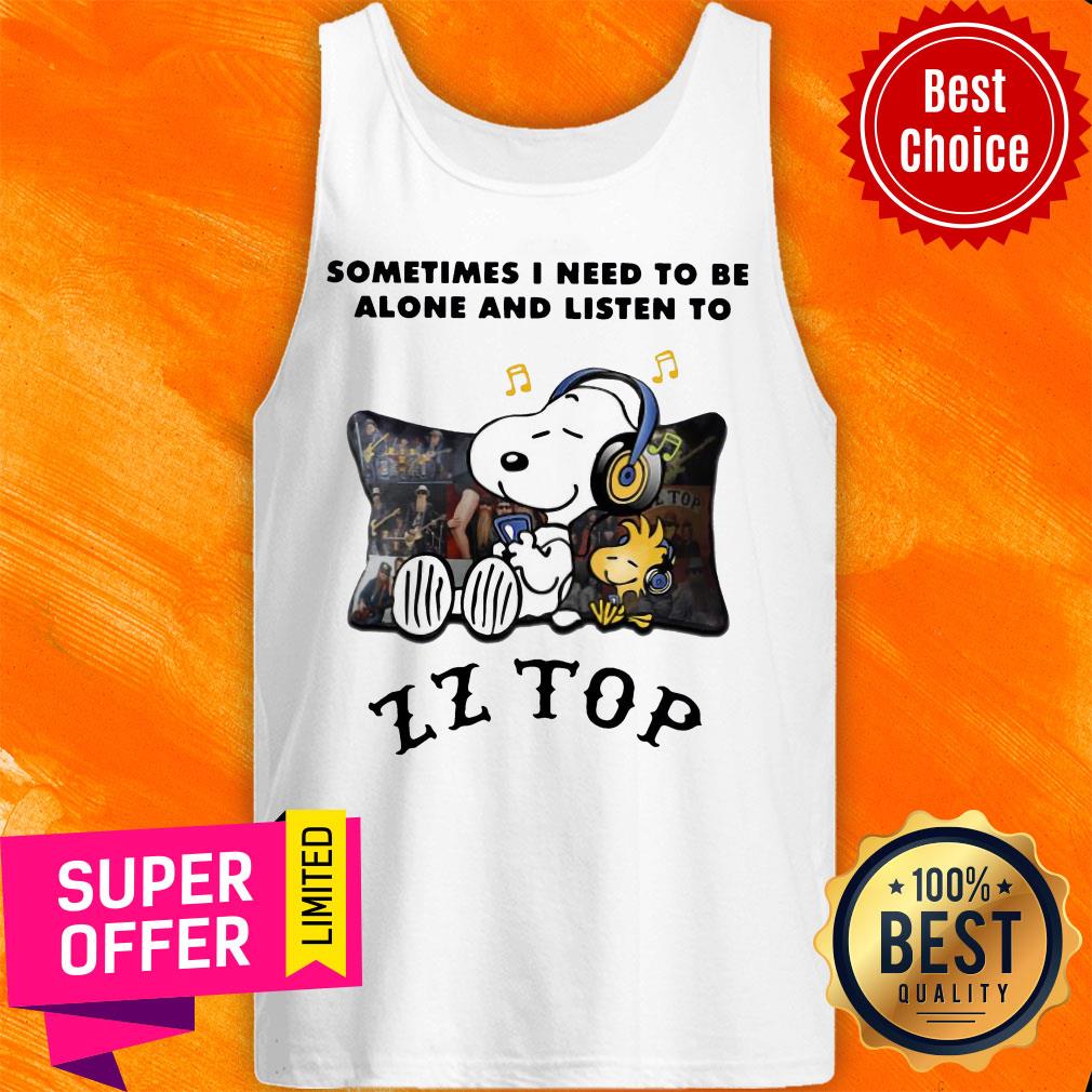 Sometimes I Need To Be Alone And Listen To Zz Top Snoopy Shirt