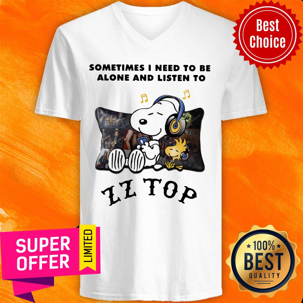 Sometimes I Need To Be Alone And Listen To Zz Top Snoopy Shirt