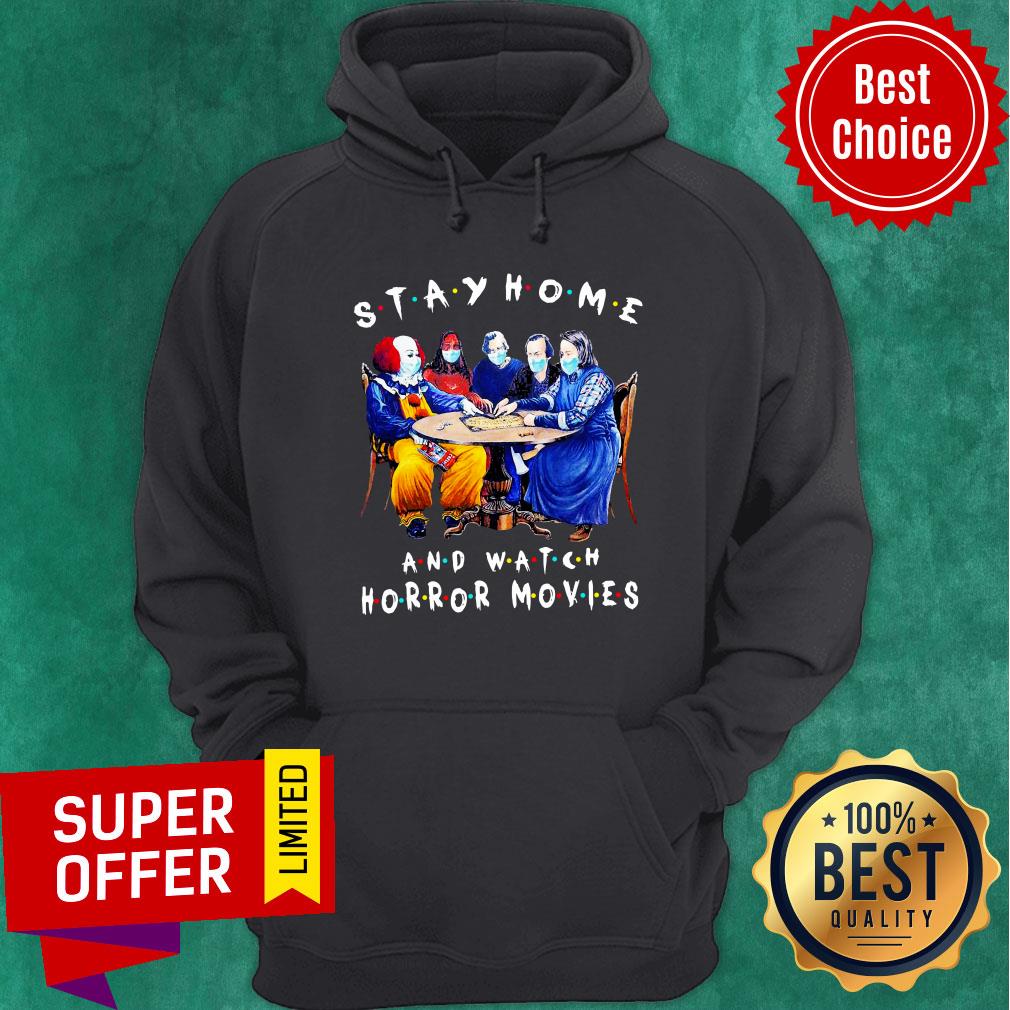 Stay Home And Watch Horror Movies Face Mask Shirt