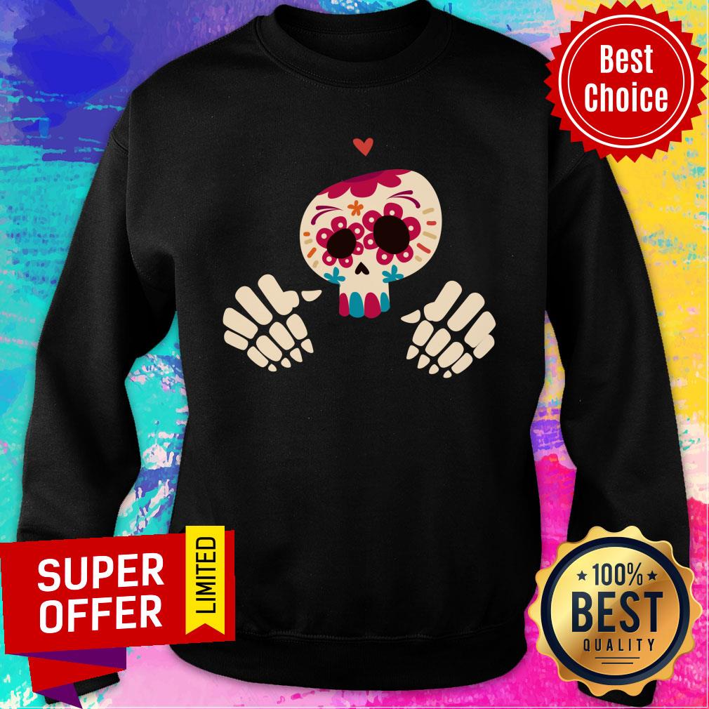 Sugar Skull With Hand Happy Mexico Holiday Shirt
