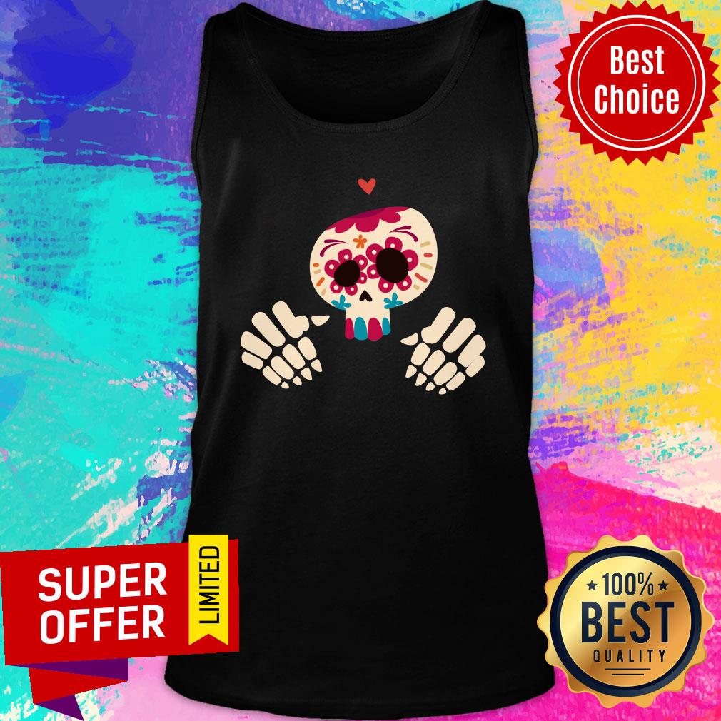 Sugar Skull With Hand Happy Mexico Holiday Shirt
