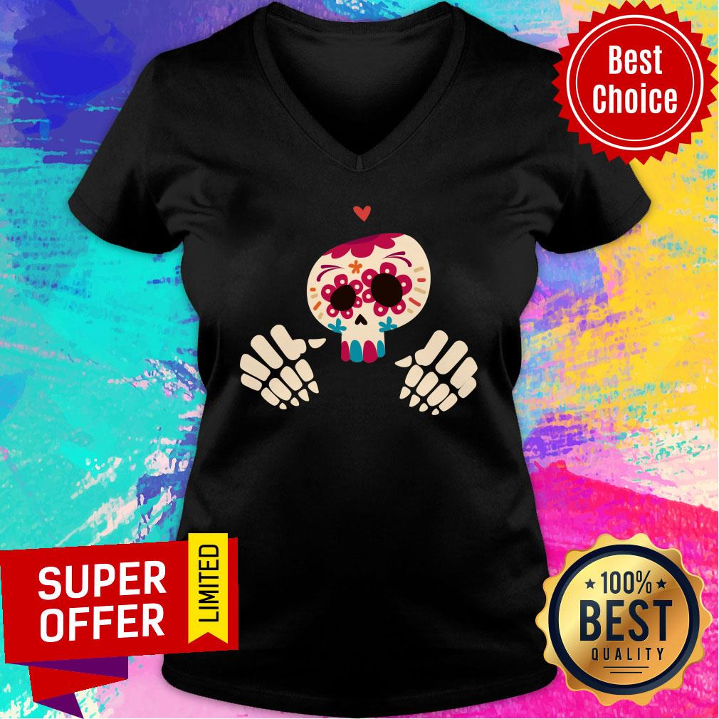 Sugar Skull With Hand Happy Mexico Holiday Shirt