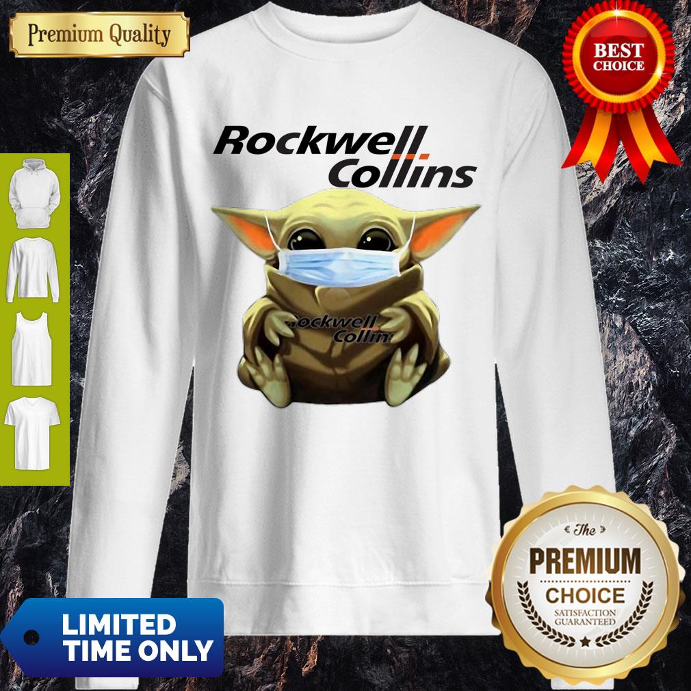 Premium Star Wars Baby Yoda Face Mask Hug Rockwell Collins Shirt