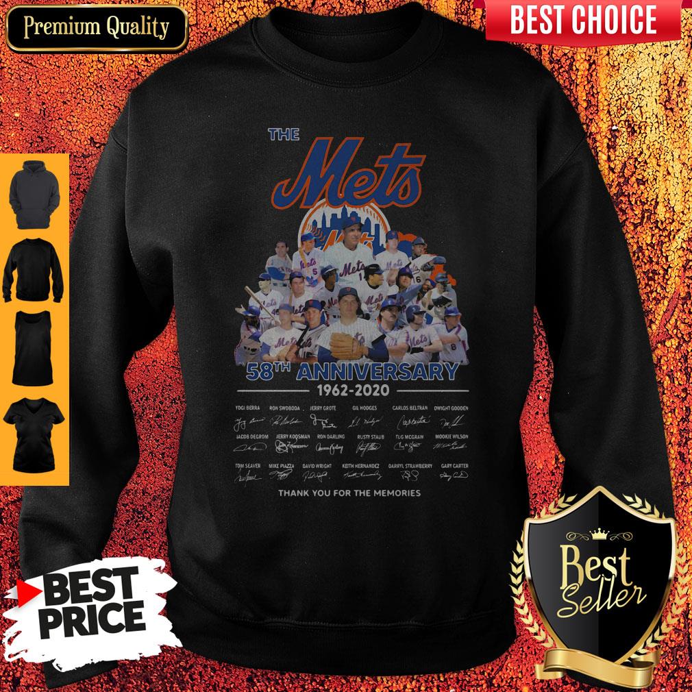 The Mets 58th Anniversary 1962-2020 Thank You For The Memories Signatures Shirt