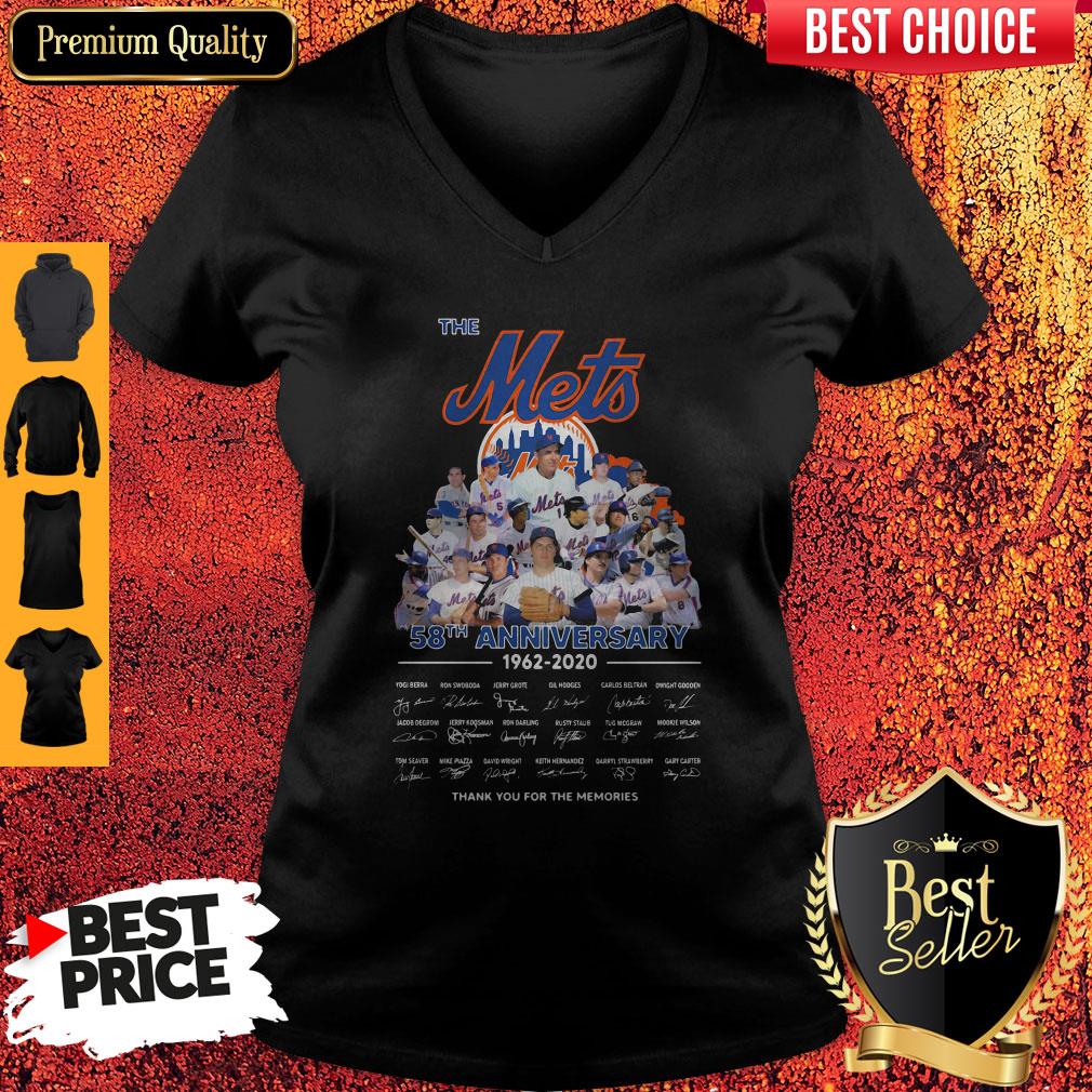 The Mets 58th Anniversary 1962-2020 Thank You For The Memories Signatures Shirt