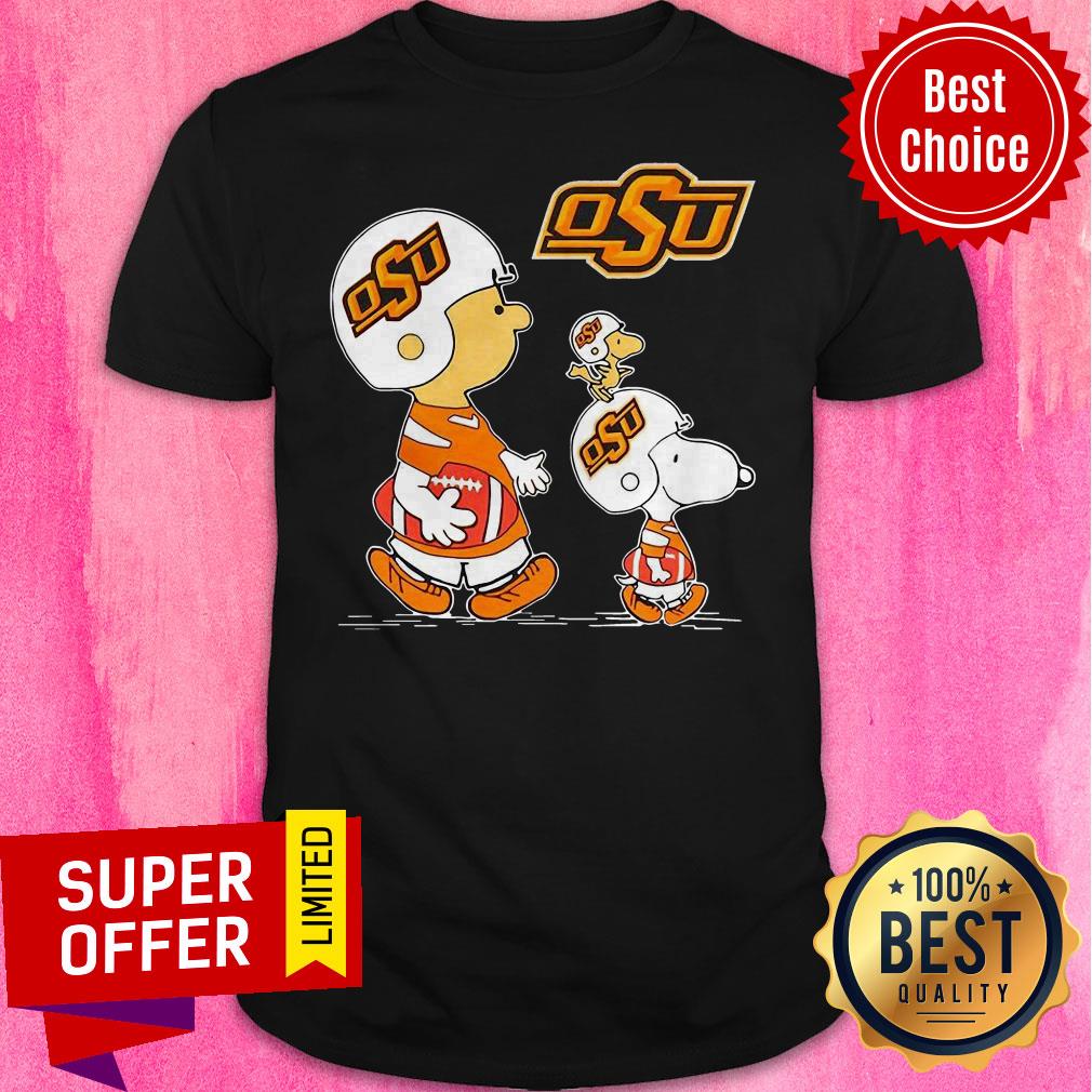 Top Charlie Brown Snoopy And Woodstock OSU Shirt