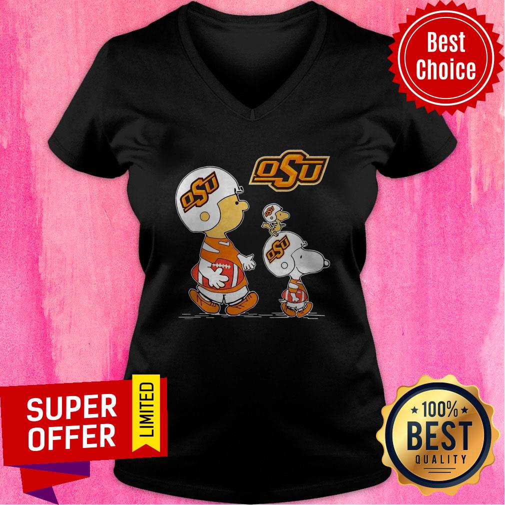 Top Charlie Brown Snoopy And Woodstock OSU Shirt