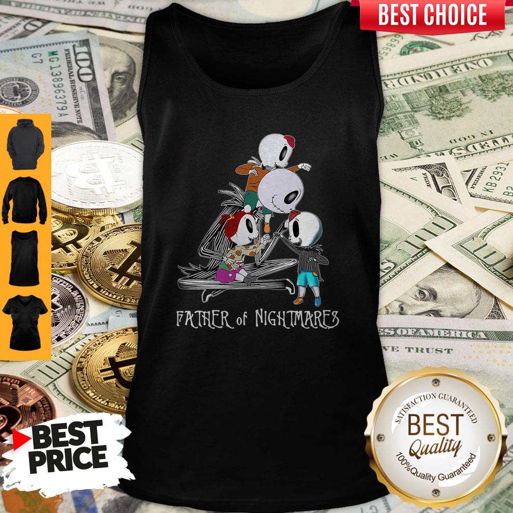 Top Jack Skellington Father Of Nightmare With Two Daughters And Son Shirt