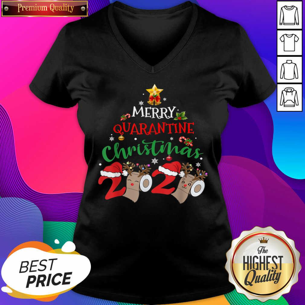 Top Merry Quarantine Christmas 2020 Pajamas Family Matching Xmas Shirt