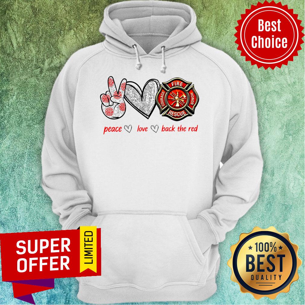 Top Peace Love Back The Red Shirt