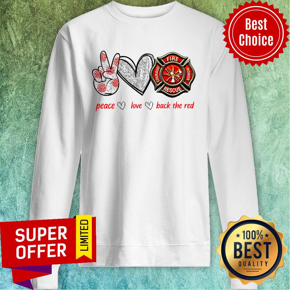 Top Peace Love Back The Red Shirt