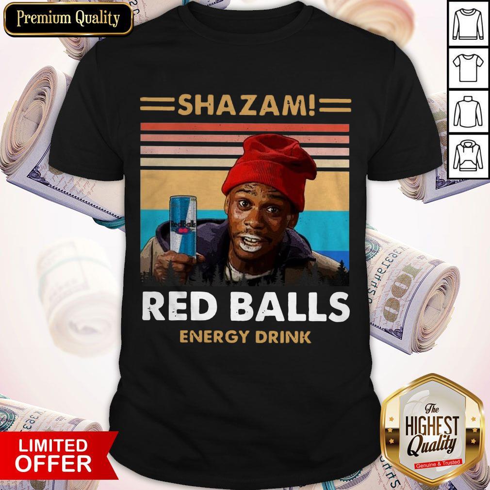 Top Shazam Red Balls Energy Drink Vintage Shirt