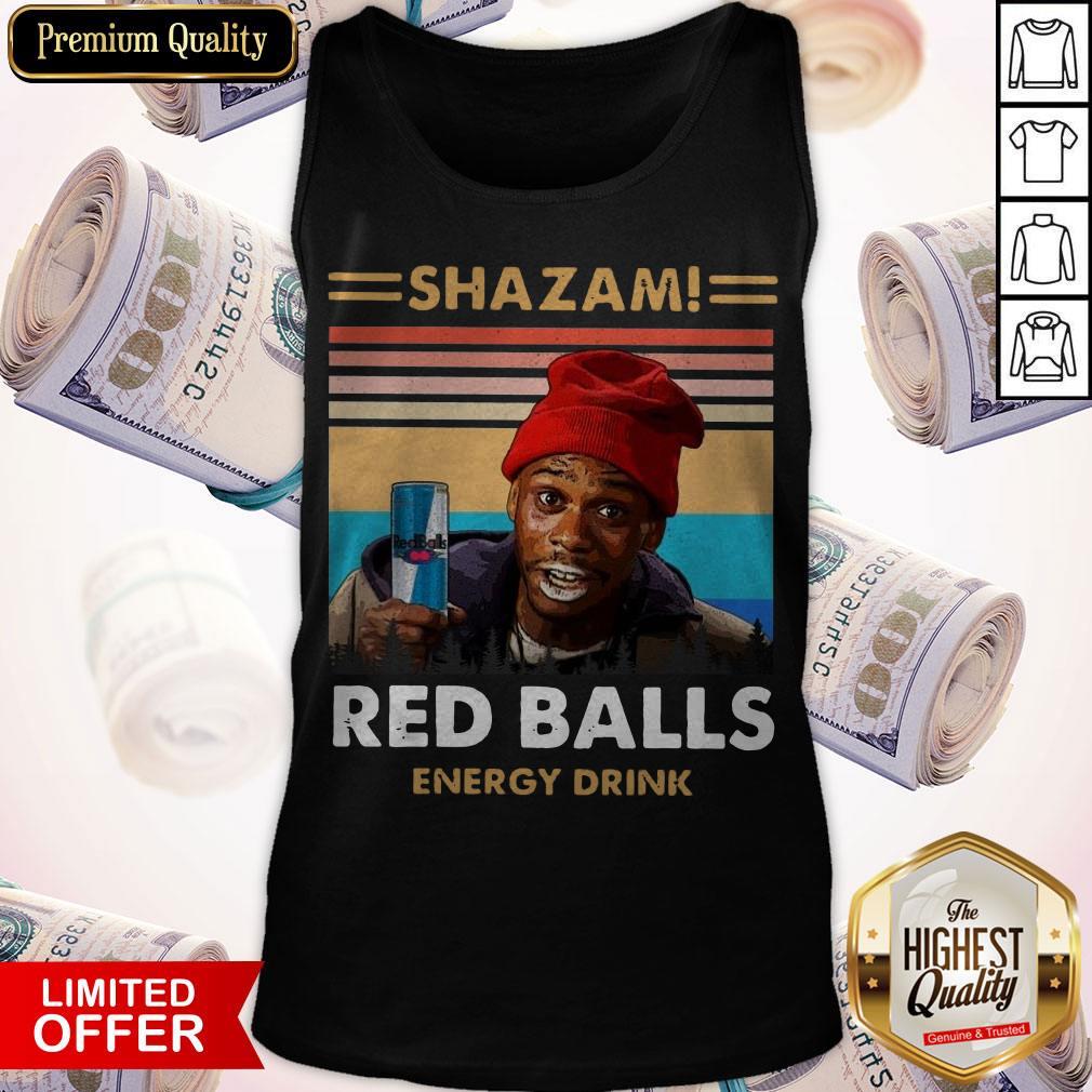 Top Shazam Red Balls Energy Drink Vintage Shirt