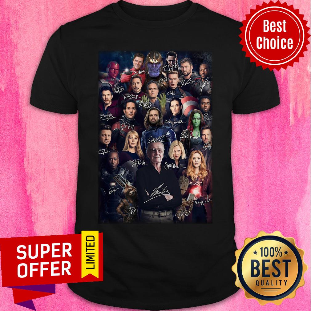 Top Stan Lee Marvel Superheroes Signatures Shirt