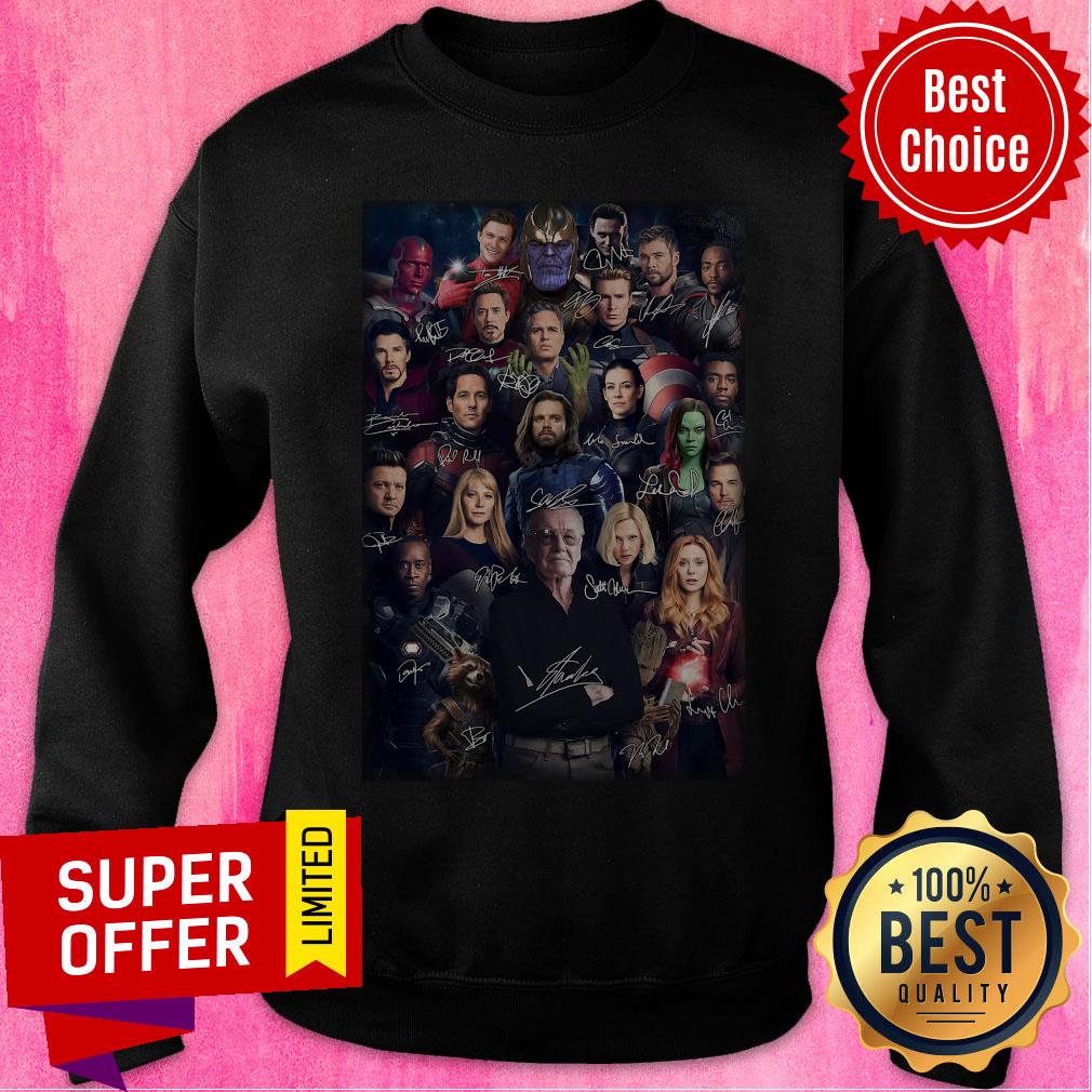 Top Stan Lee Marvel Superheroes Signatures Shirt