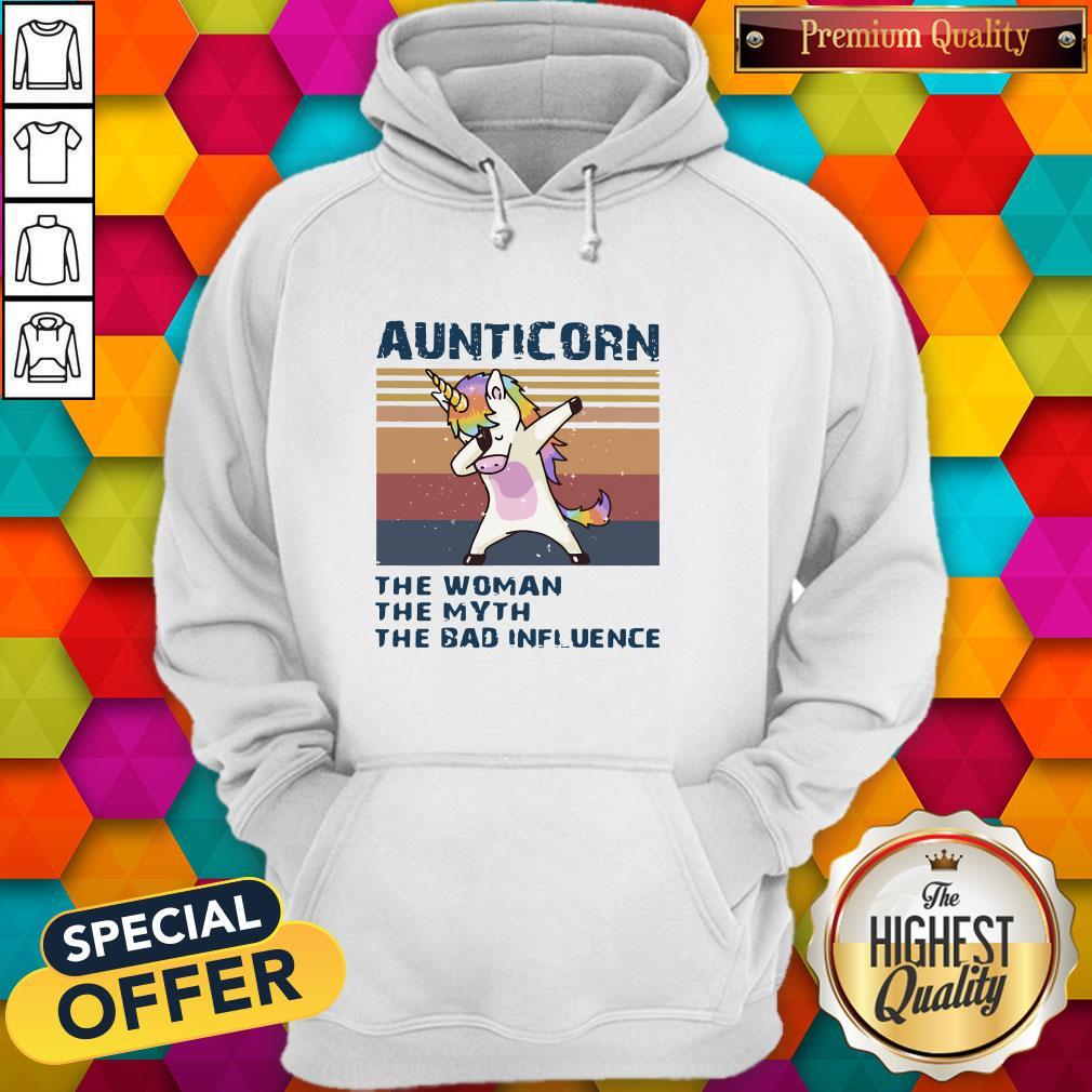 Unicorn Dabbing Aunticorn The Woman The Myth The Bad Influence Vintage Shirt