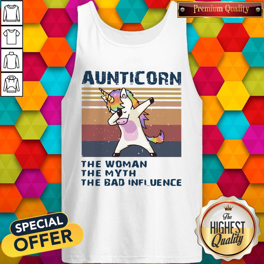 Unicorn Dabbing Aunticorn The Woman The Myth The Bad Influence Vintage Shirt
