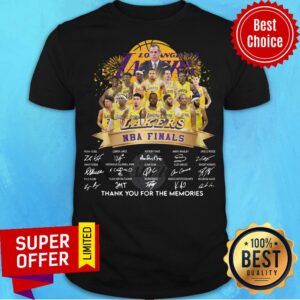 Los Angeles Lakers Nba Finals Players Signatures Thank You For The Memories Shirt