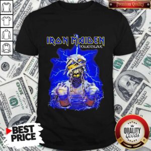 Hot Iron Maiden Band Skeleton Powersgave Lightning Shirt