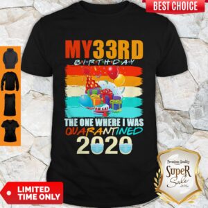 My 33rd birthday the one where i was quarantined 2020 mask vintage shirt