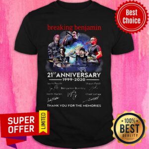 Breaking Benjamin 21st Anniversary 1999 2020 Thank You For The Memories Signatures Shirt