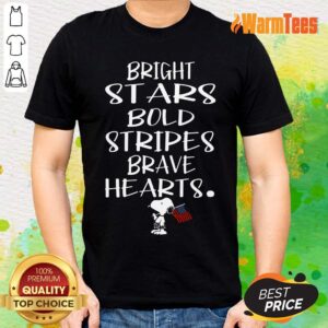 Bold Stripes Bright Stars Brave Hearts Snoopy American Flag Shirt