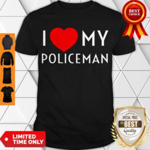 I Love My Policeman Red Heart Police Officer Girlfriend Wife Pullover Shirt