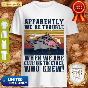 Flamingo Apparently Were Trouble When We Are Cruising Together Who Knew Vintage Shirt