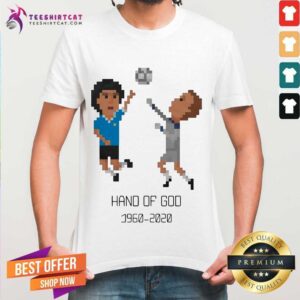 Official Diego Maradona Hand Of God 1986 World Cup American Apparel RIP Argentina Legend 1960 2020 Soccer Shirt