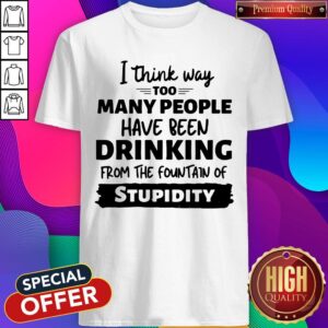 I Think Way Too Many People Have Been Drinking From The Fountain Of Stupidity Shirt