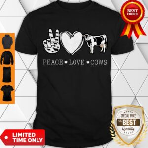 Awesome Version Peace Sign Love Cows Shirt