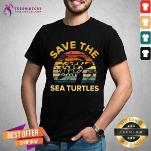 Awesome Save The Sea Turtle Vintage Retro Shirt