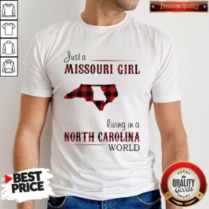 Wicked Just A Missouri Girl Living In A Wisconsin World Map Shirt