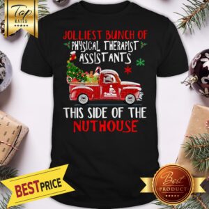 Christmas Truck Jolliest Bunch Of Social Workers This Side Of The Nuthouse Shirt