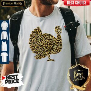 Leopard Print Turkey Thanksgiving Fall Autumn Gobble Gift Shirt